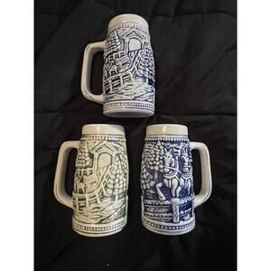 Vintage 1980s | Beer Stein | Made in Brazil | Set of 3